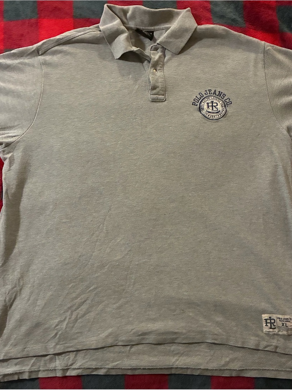 Ralph Lauren Gray Polo with Polo Jeans Co. Crest - XL